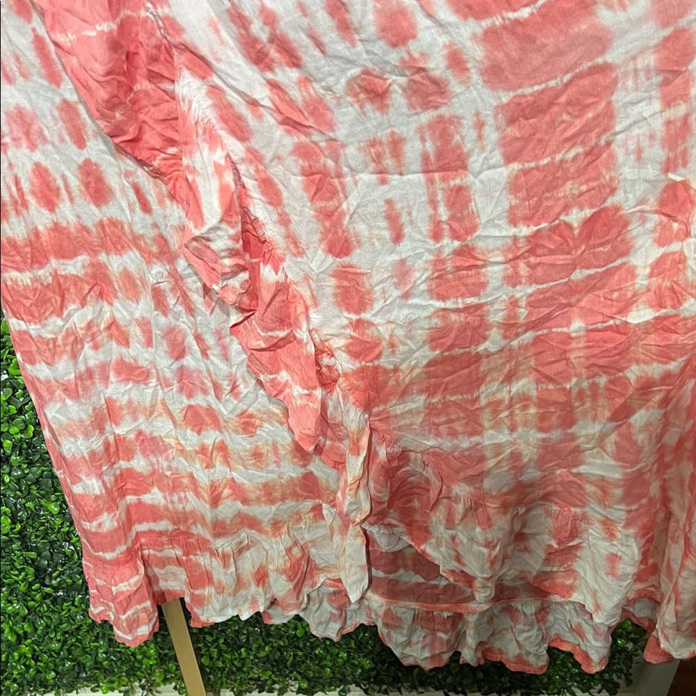 TIARE HAWAII RT: $145 Seaside Maxi Dress in Tie Dye Stripe Coral OS - Picture 3 of 7